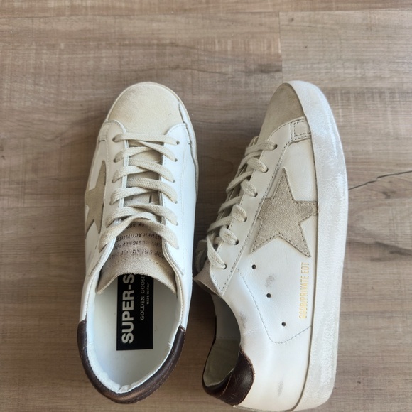 Golden Goose Super Star Private EDT White Brown Beige Sneaker - Picture 2 of 11